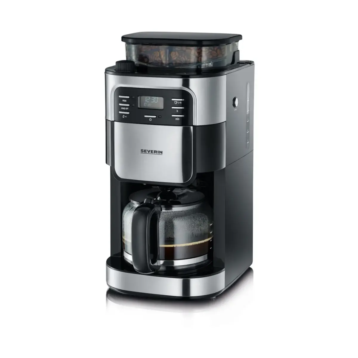 Severin KA 4810 kaffetrakter med kvern 10 kopper, Svart