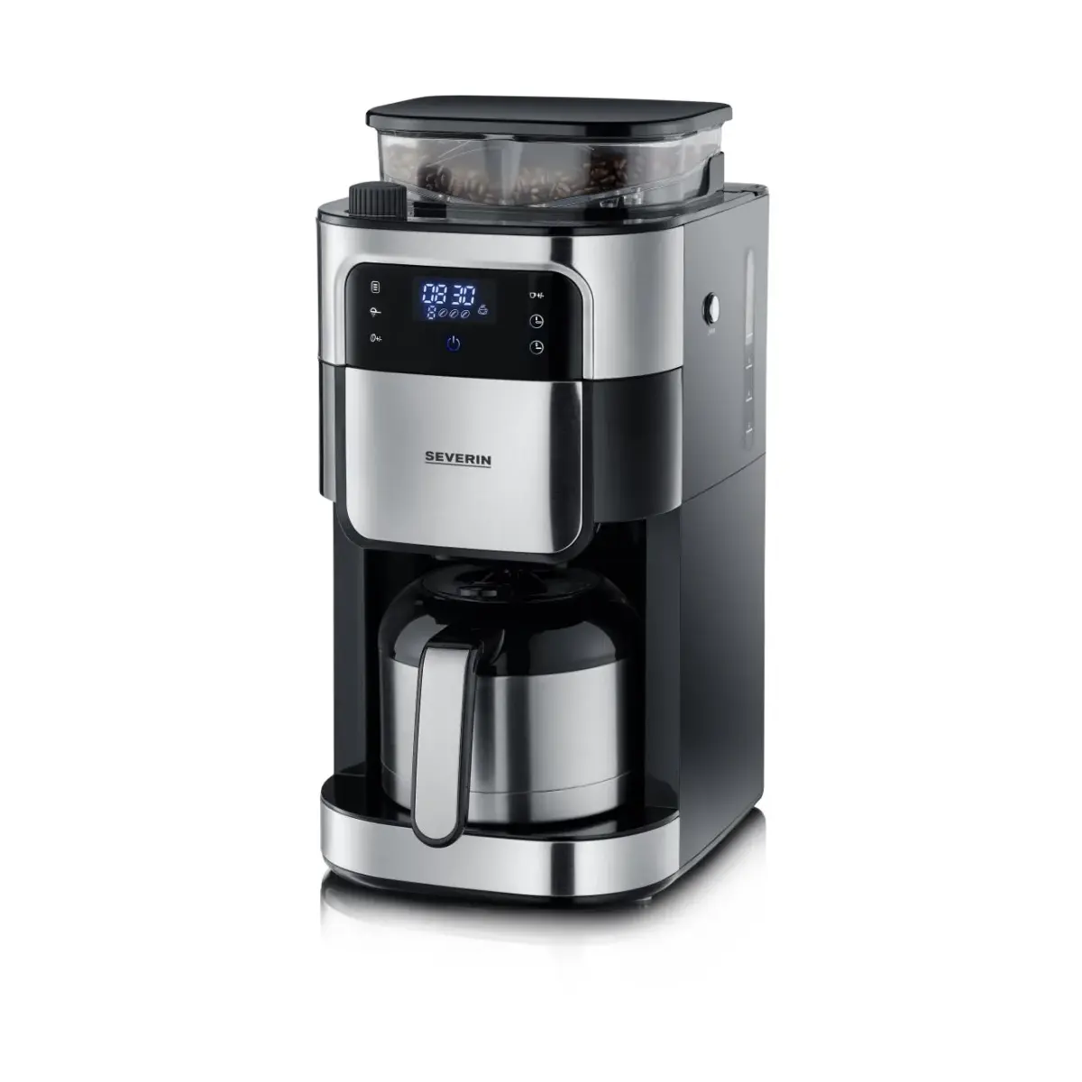 Severin KA 4814 kaffetrakter med kvern 8 kopper, Svart