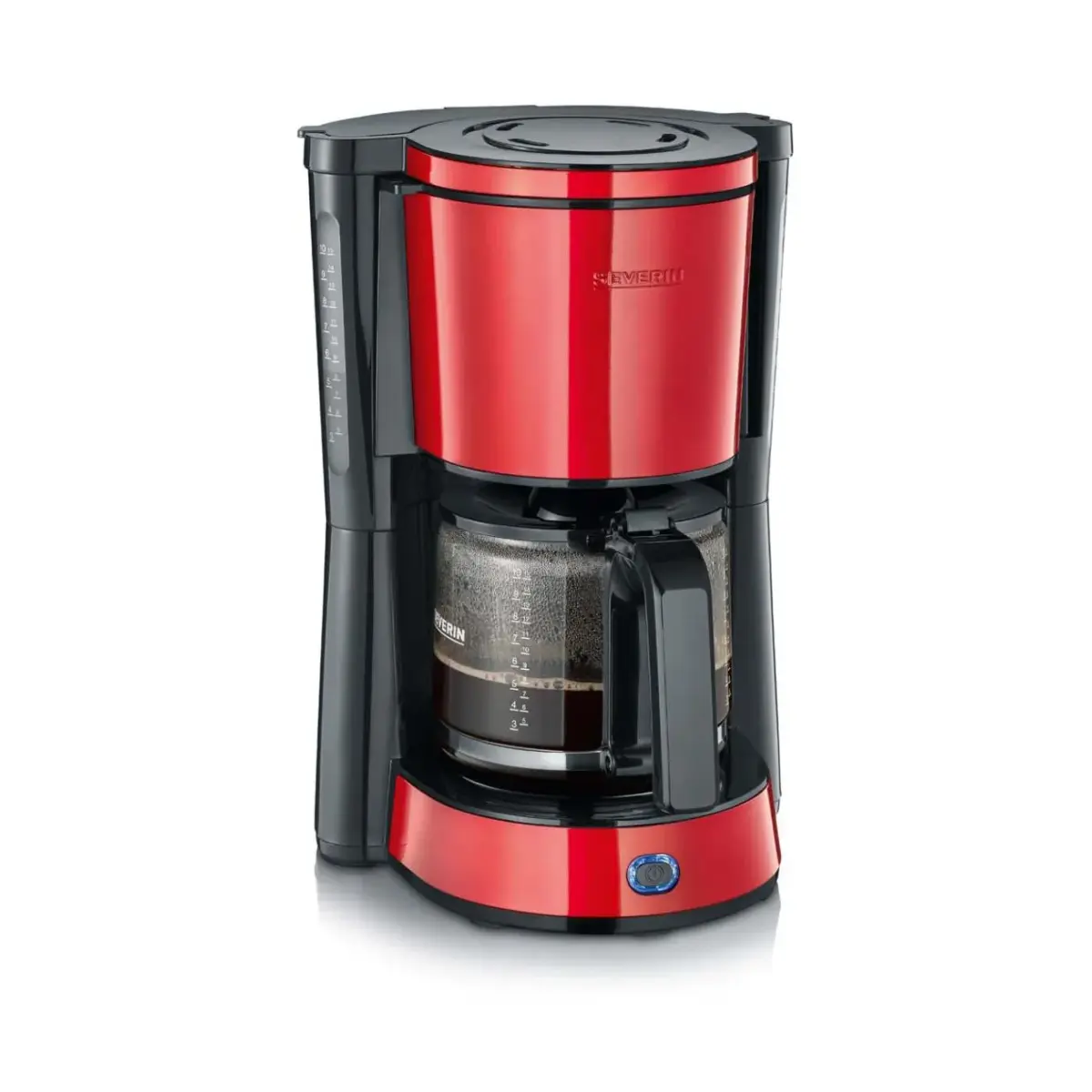 Severin KA 4817 Type kaffetrakter 10 kopper, Rød-metall
