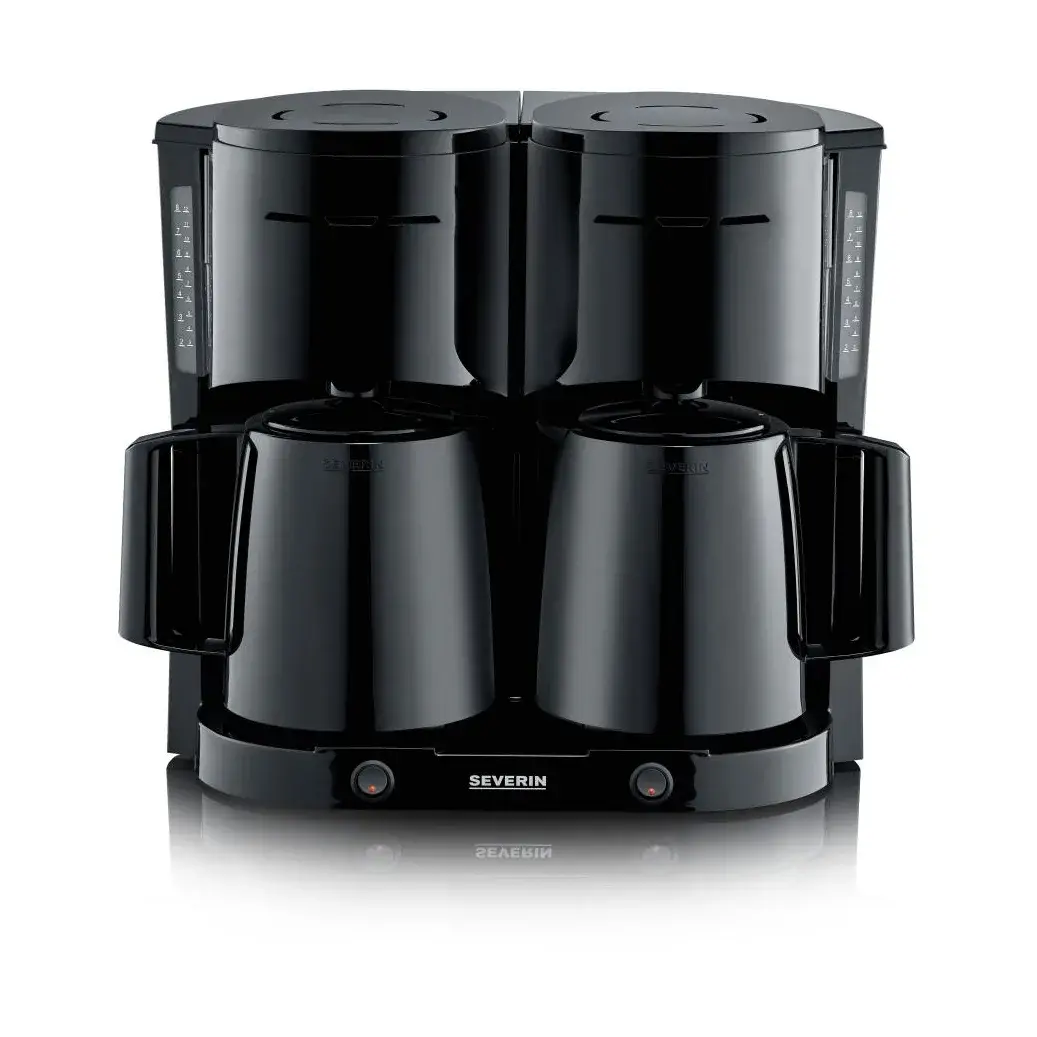 Severin KA 9315 Duo termokanne dobbel, Svart
