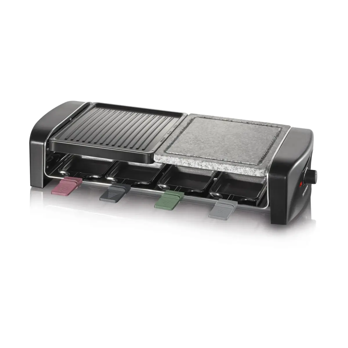 Severin RG 9645 raclette kombi basic 8 panner, Svart