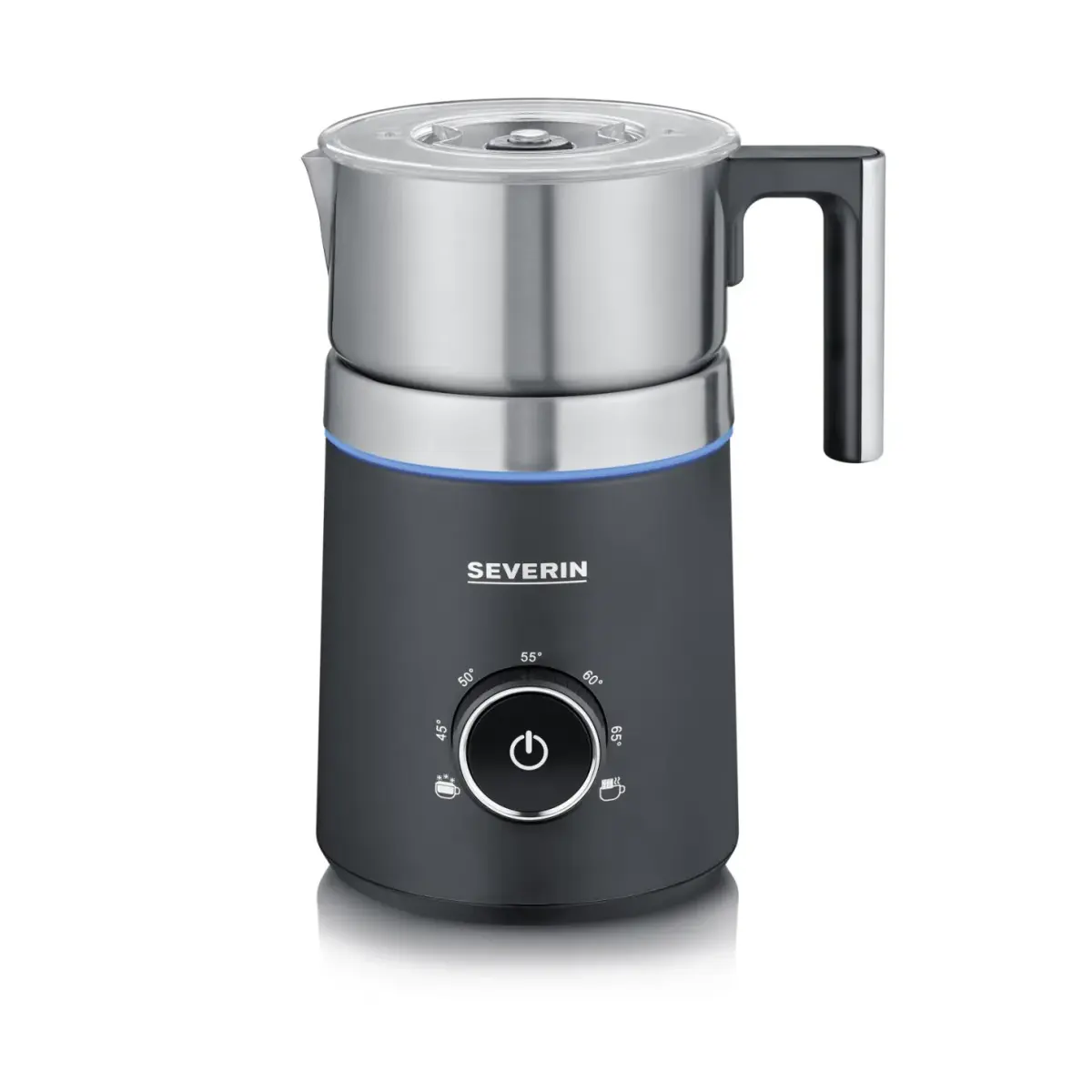 Severin SM 3586 Spuma melkeskummer 700 ml, Sølv-svart