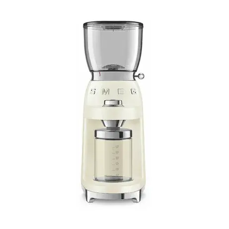 Smeg 50's Style kaffekvern med resirkulert materiale, Créme hvit
