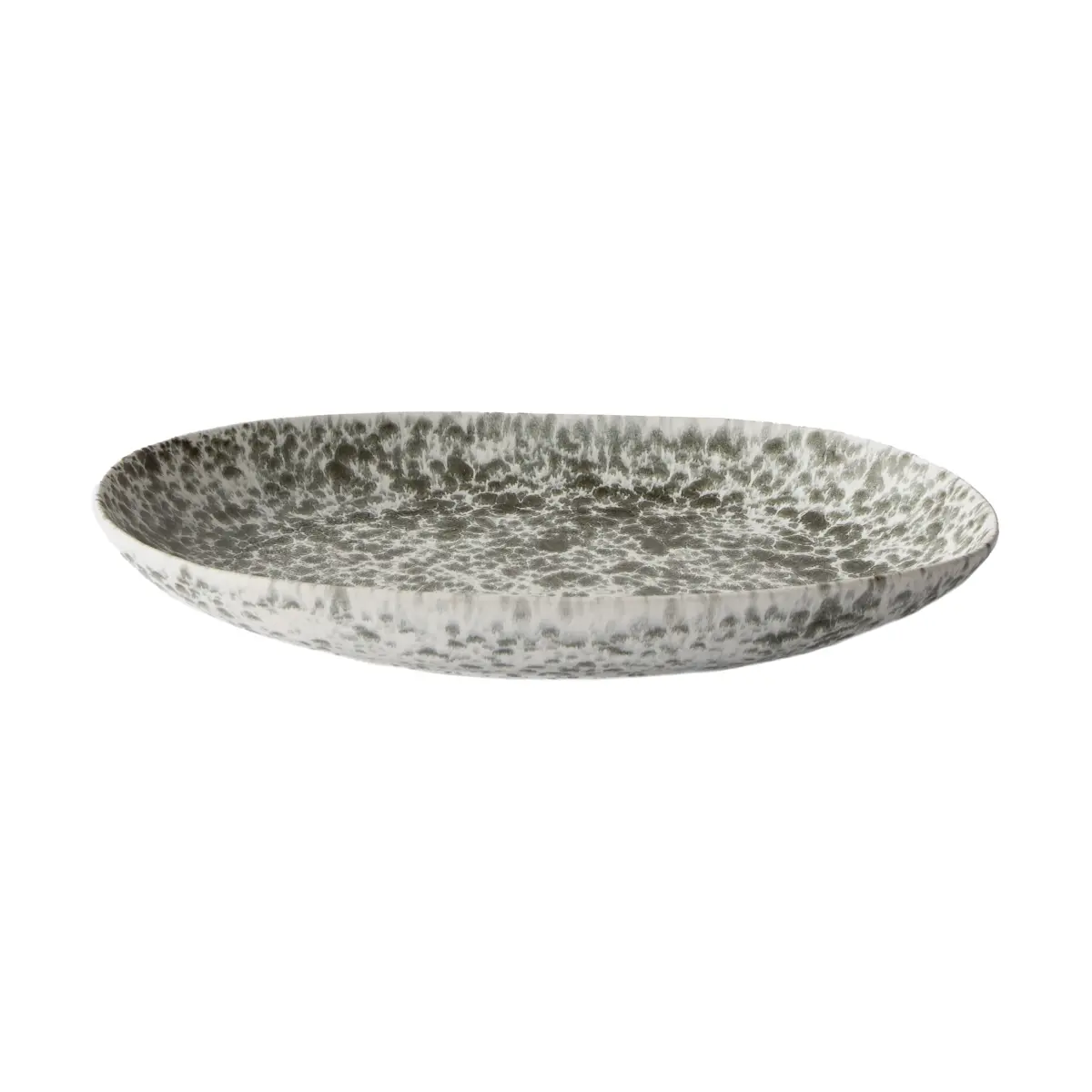 Rivoli serveringsfat 21,5x37 cm, Green splatter