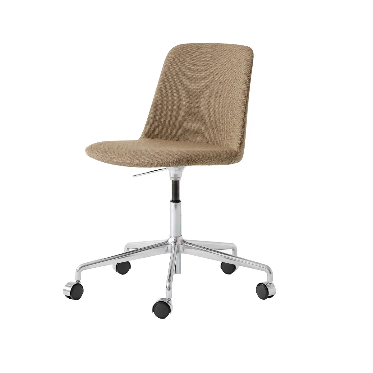 Rely HW30 kontorstol, Tekstil re-wool 458 brun, aluminiumsstativ