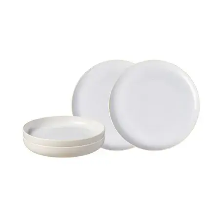 Crafted Cotton servisesett 4 deler, Hvit