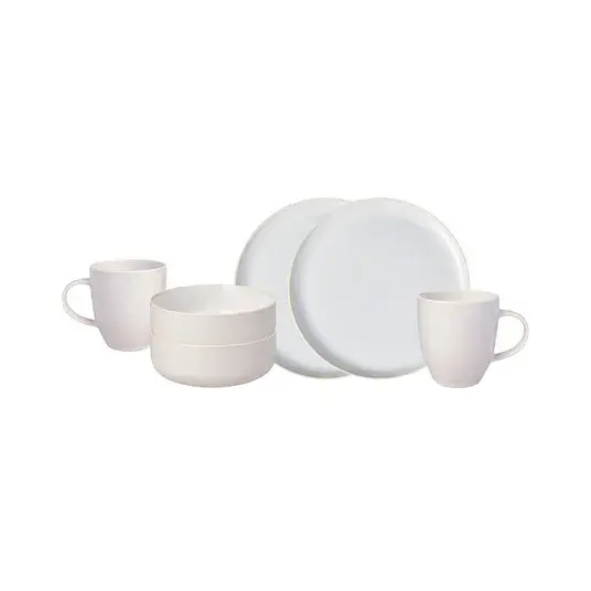 Crafted Cotton servisesett 6 deler, Hvit