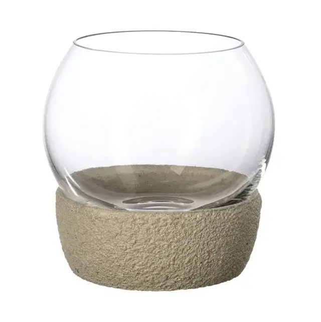 Perlemor telysholder Ø11 cm, Beige