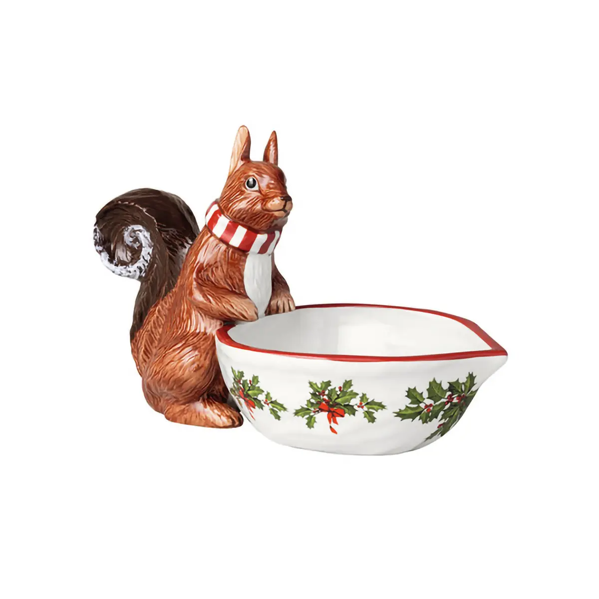 Toy's Fantasy ekorn med skål Ø25 cm, Brun-hvit