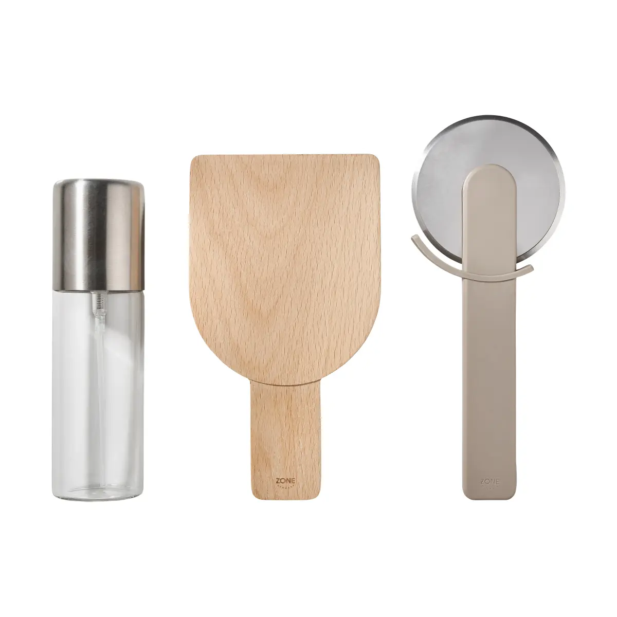 Singles pizzasett 3 deler, Soft taupe