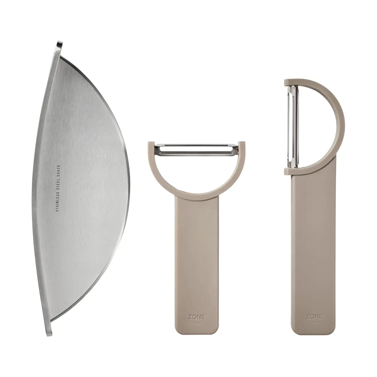 Singles skjæresett 3 deler, Soft taupe