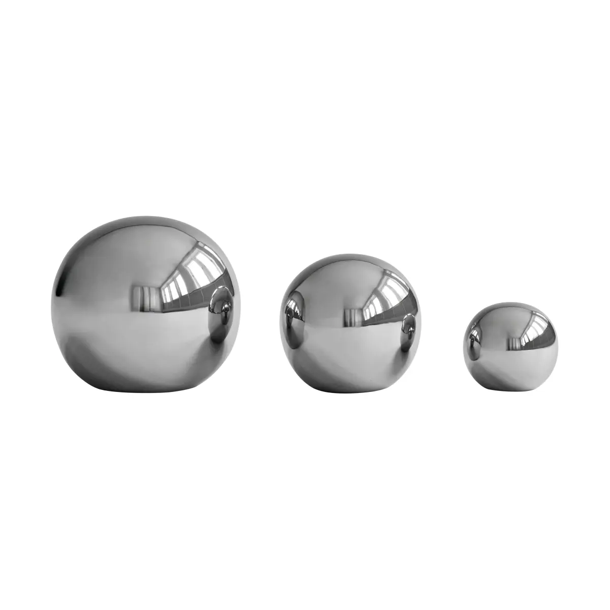 Gallery Balls dekorasjon 3 deler, Chrome