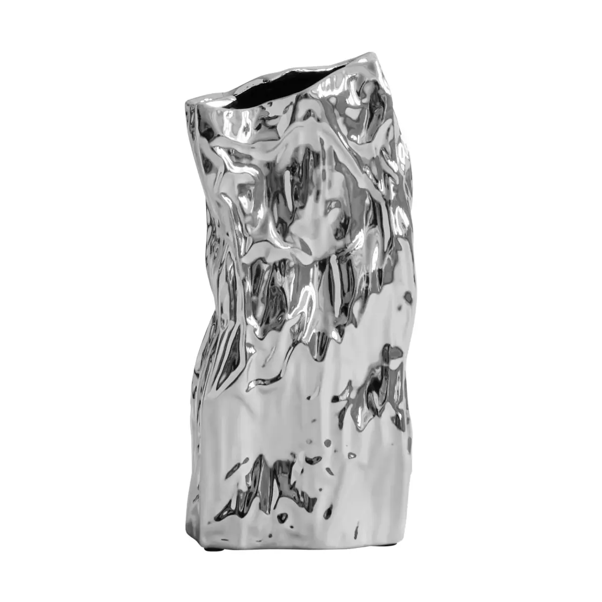 Kami vase medio 35x16 cm, Chrome