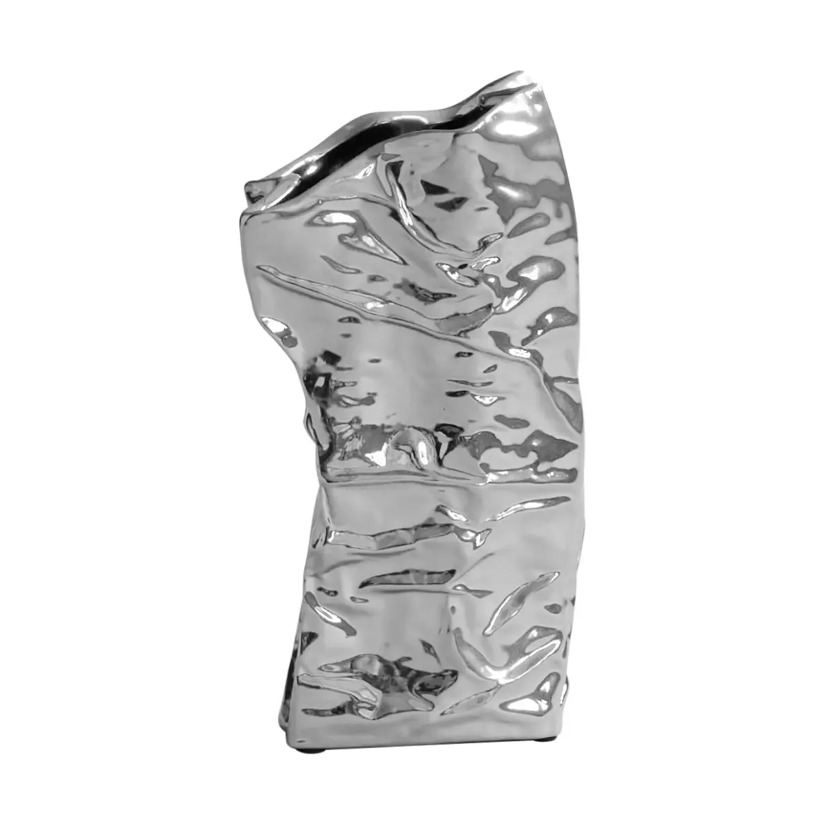 Kami vase mini 25x13 cm, Chrome