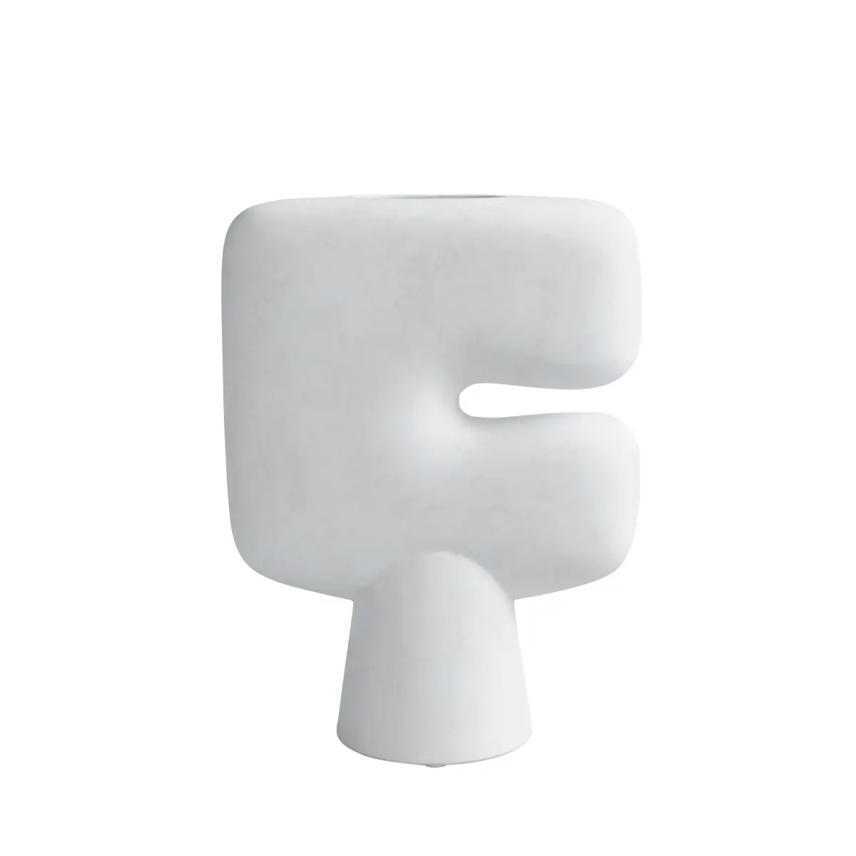 Tribal Vase Big 45 cm, Bone white