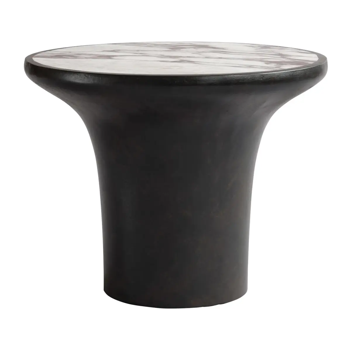 Trumpet sidebord low Ø 45 cm, Calacatta