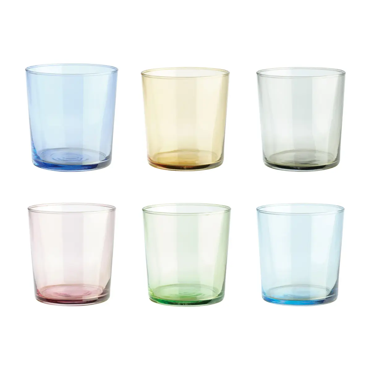 Café drikkeglass multi, 6-stk.