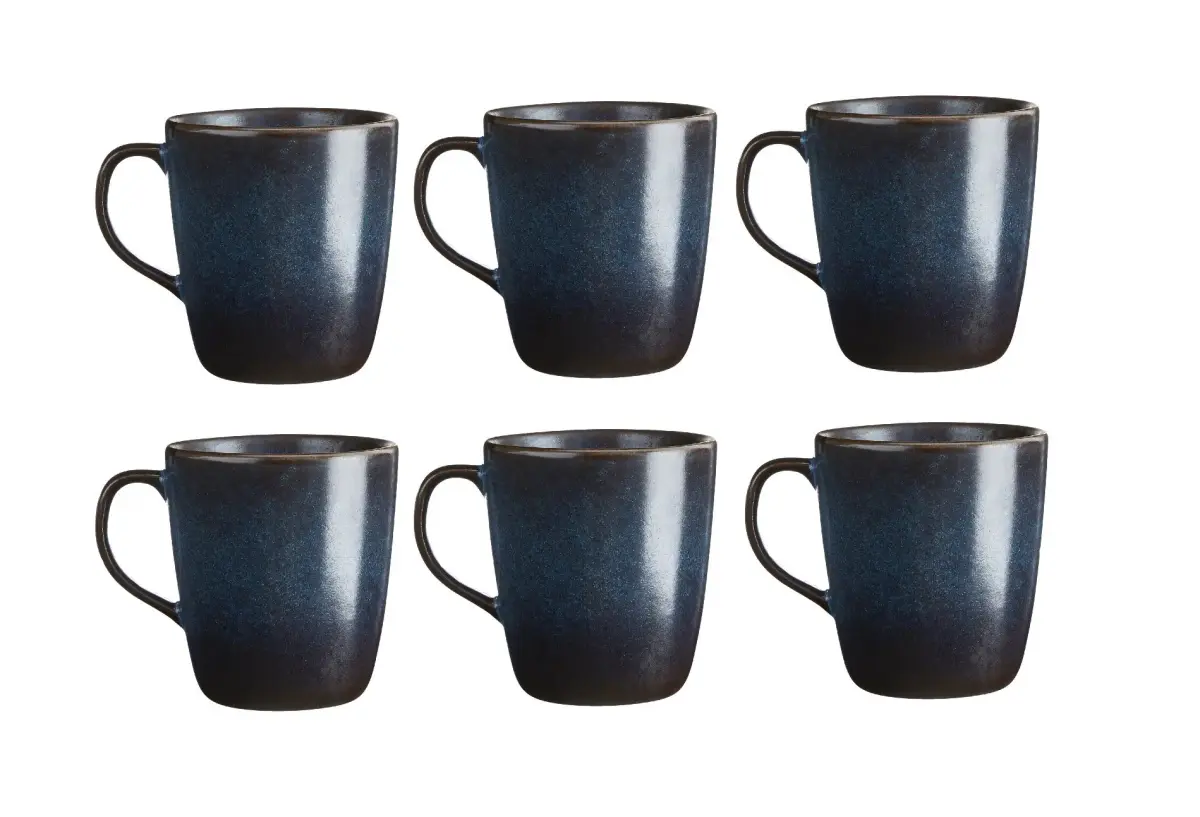 Raw kopp med hank 30 cl 6-pakning, Blue