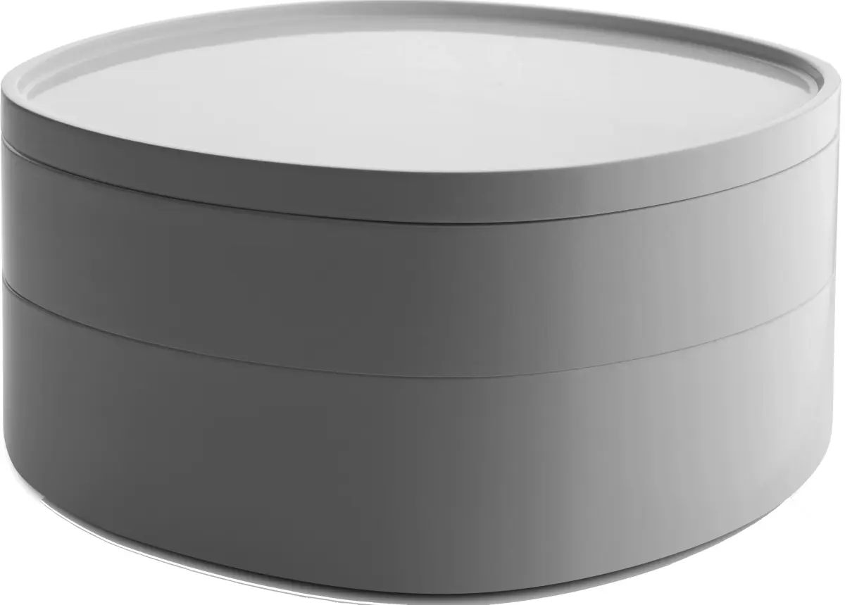 Birillo baderomsoppbevaring med lokk 18 cm, Hvit