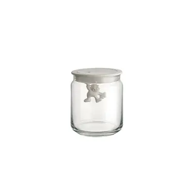 Gianni glasskrukke med lokk 70 cl 10,5x12 cm, Hvit