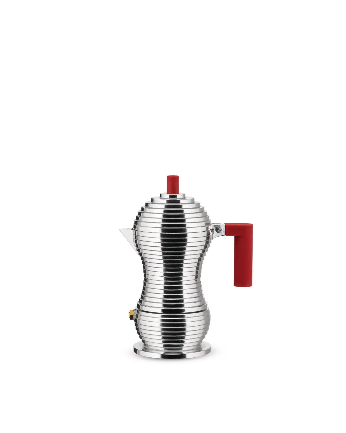 Pulcina espressobrygger 1 kopp, Aluminium-rød