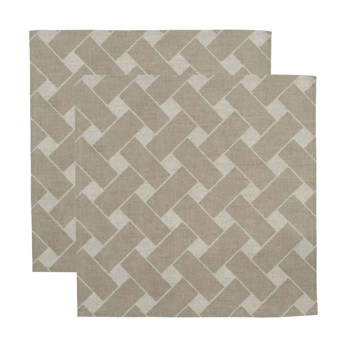 Korg XL serviett 45x45 cm 2-pk, Natur-taupe