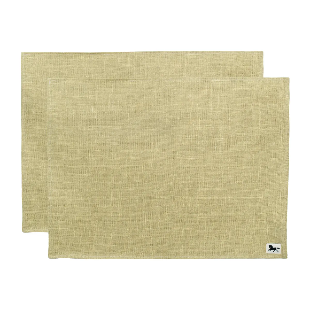 Linne spisebrikke 34 x 45 cm 2-pakning, Oliven