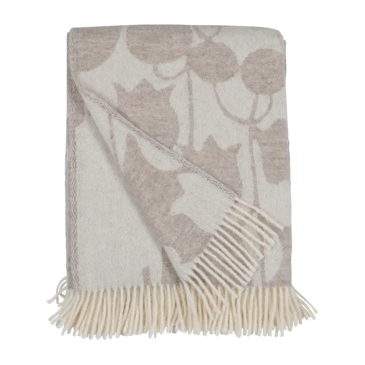 Skogen pledd 130x170 cm, Beige-off white