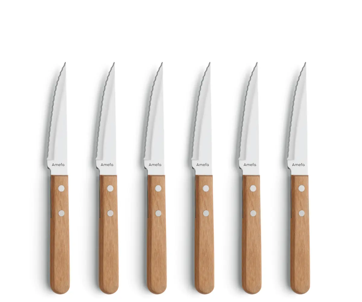 Pizza grillkniv 6-pk, Eik