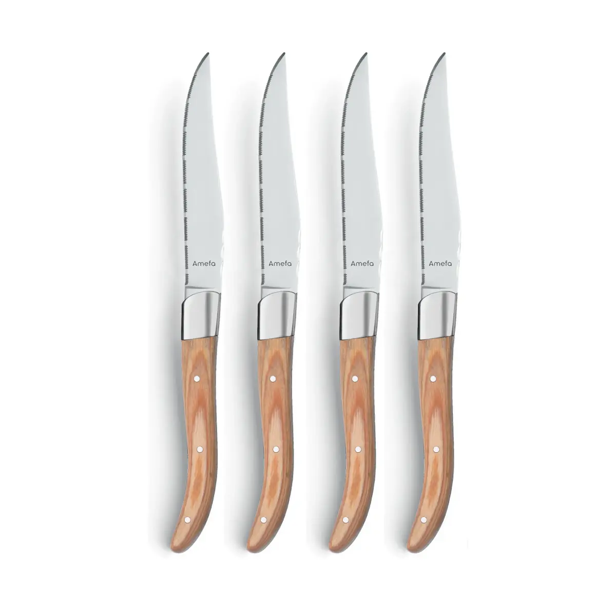 Royal Steak grillkniv 4-pk, Natural i treboks