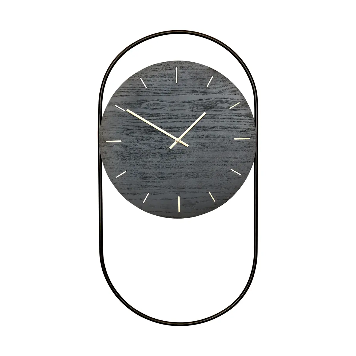 A-Wall veggklokke 41x76 cm, Black-brass
