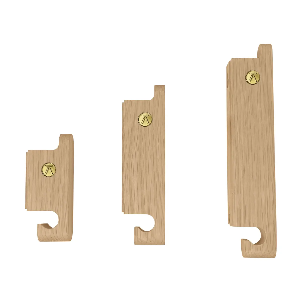 Multi Hooks krok sett med 3 stk., Oak