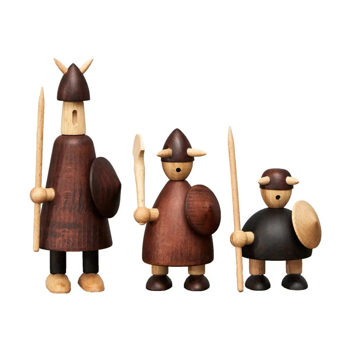 The vikings of Denmark trefigur 3 deler, Stained beech