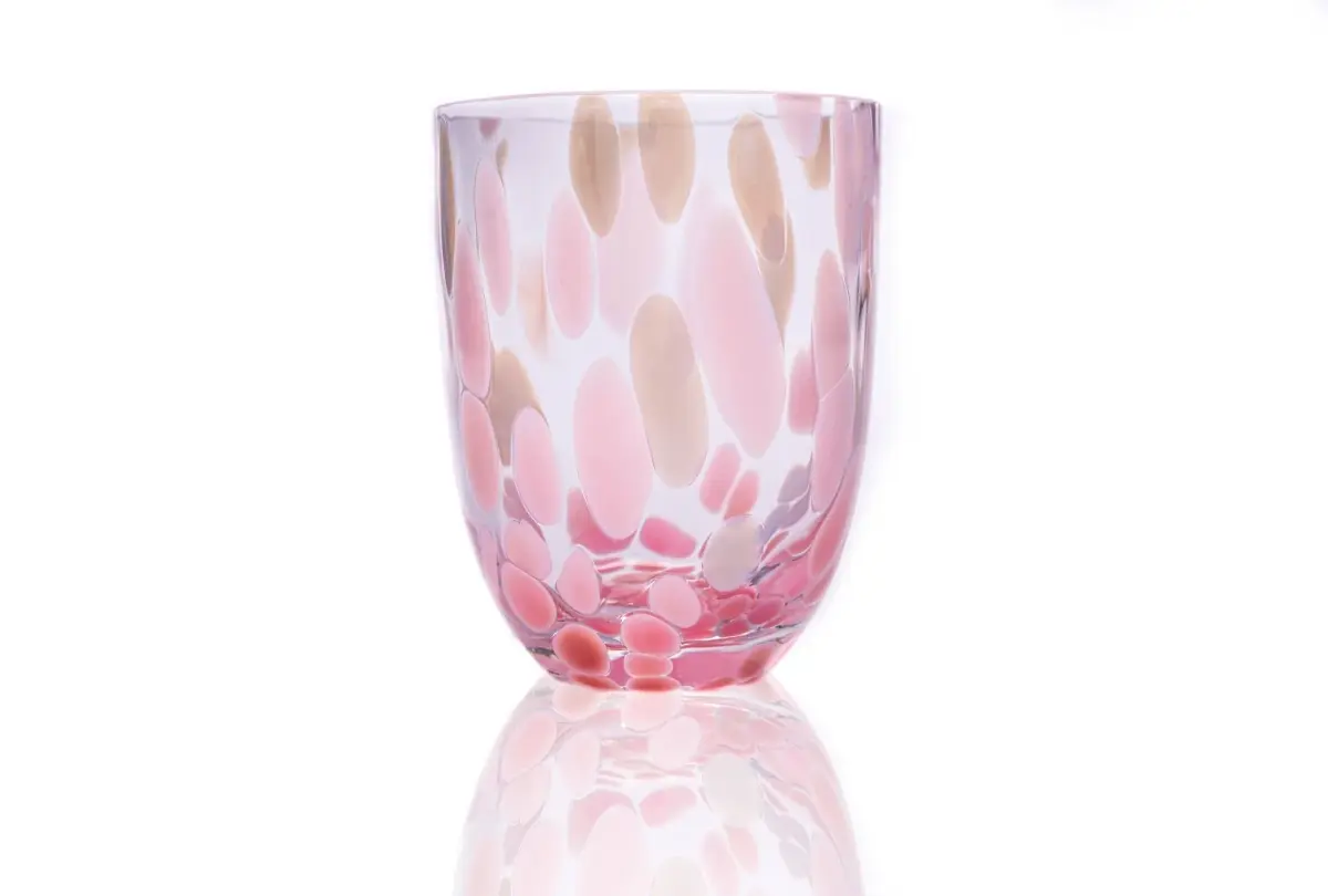 Big Confetti drikkeglass 25 cl, Rosa-lyseblå