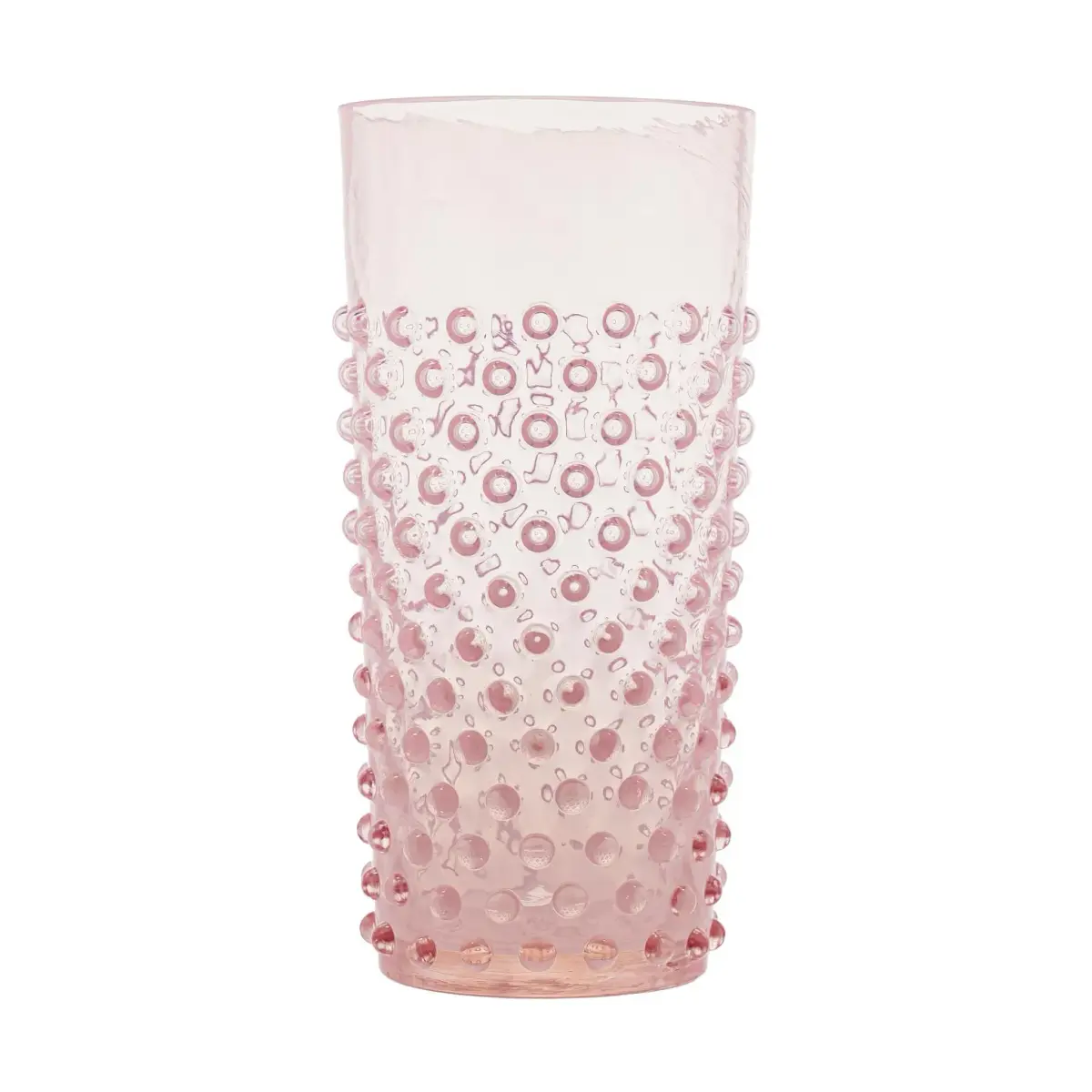 Hobnail Long drink glass 20 cl, Soft Rosa