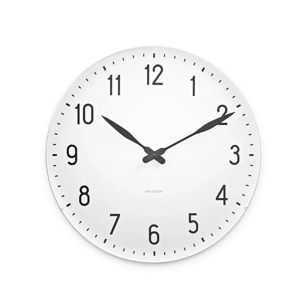 AJ Station Veggklokke, hvit, Ø 48 cm