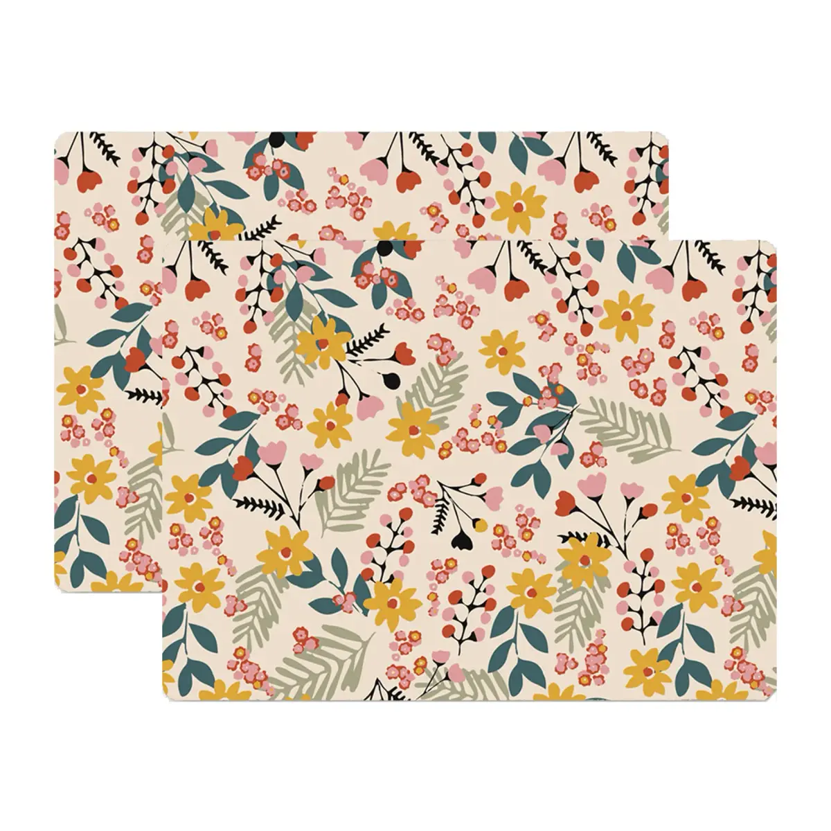 Flower spisebrikke 30 x 40 cm 2-pakning, Pink