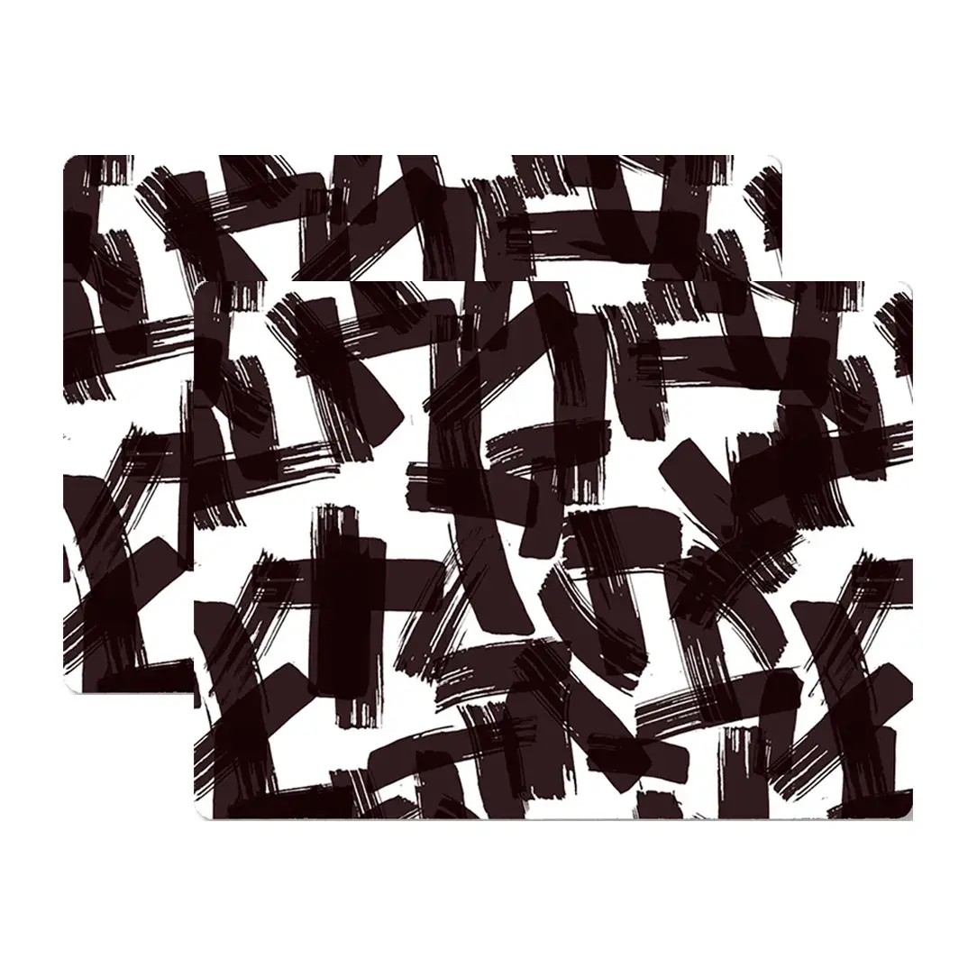 Kryss spisebrikke 30 x 40 cm 2-pakning, Black-white
