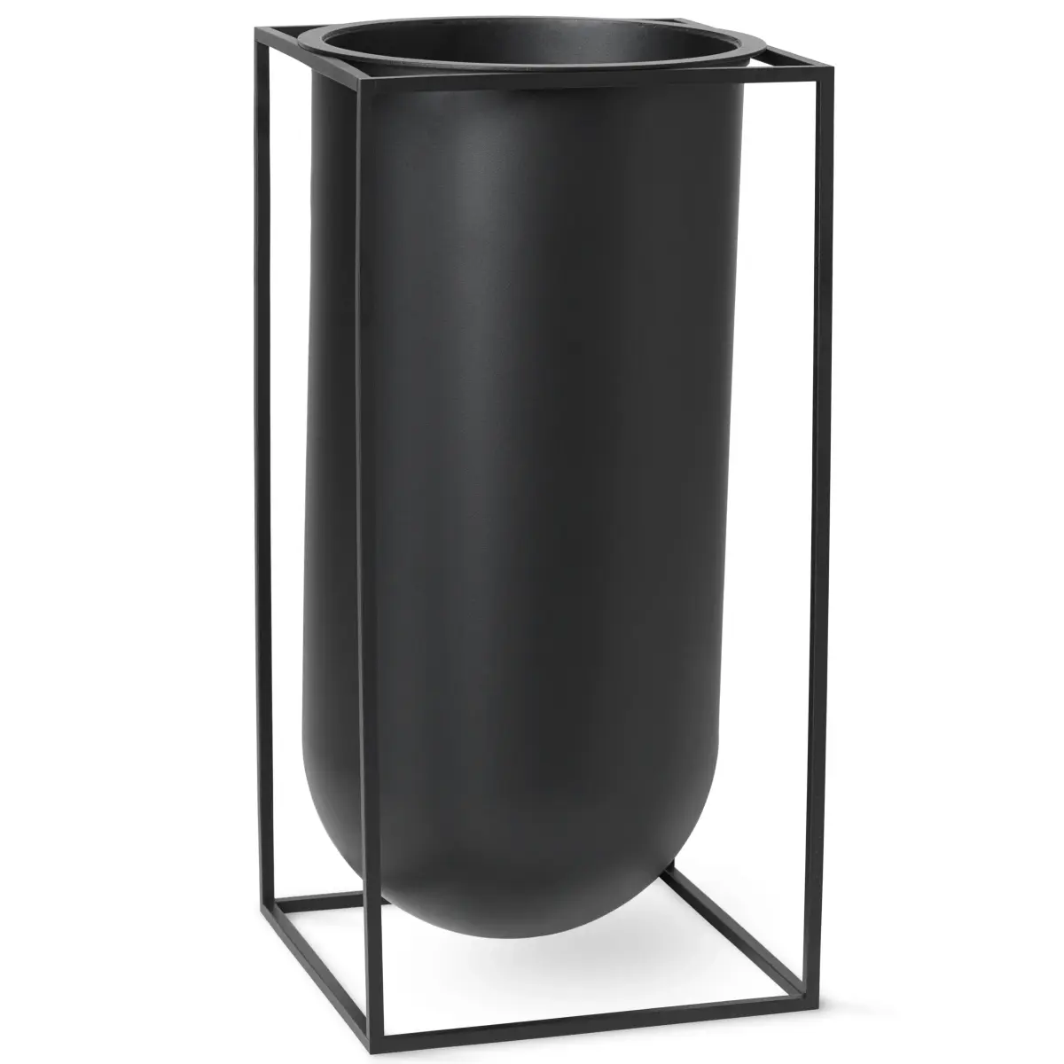Kubus vase Nolia, Svart