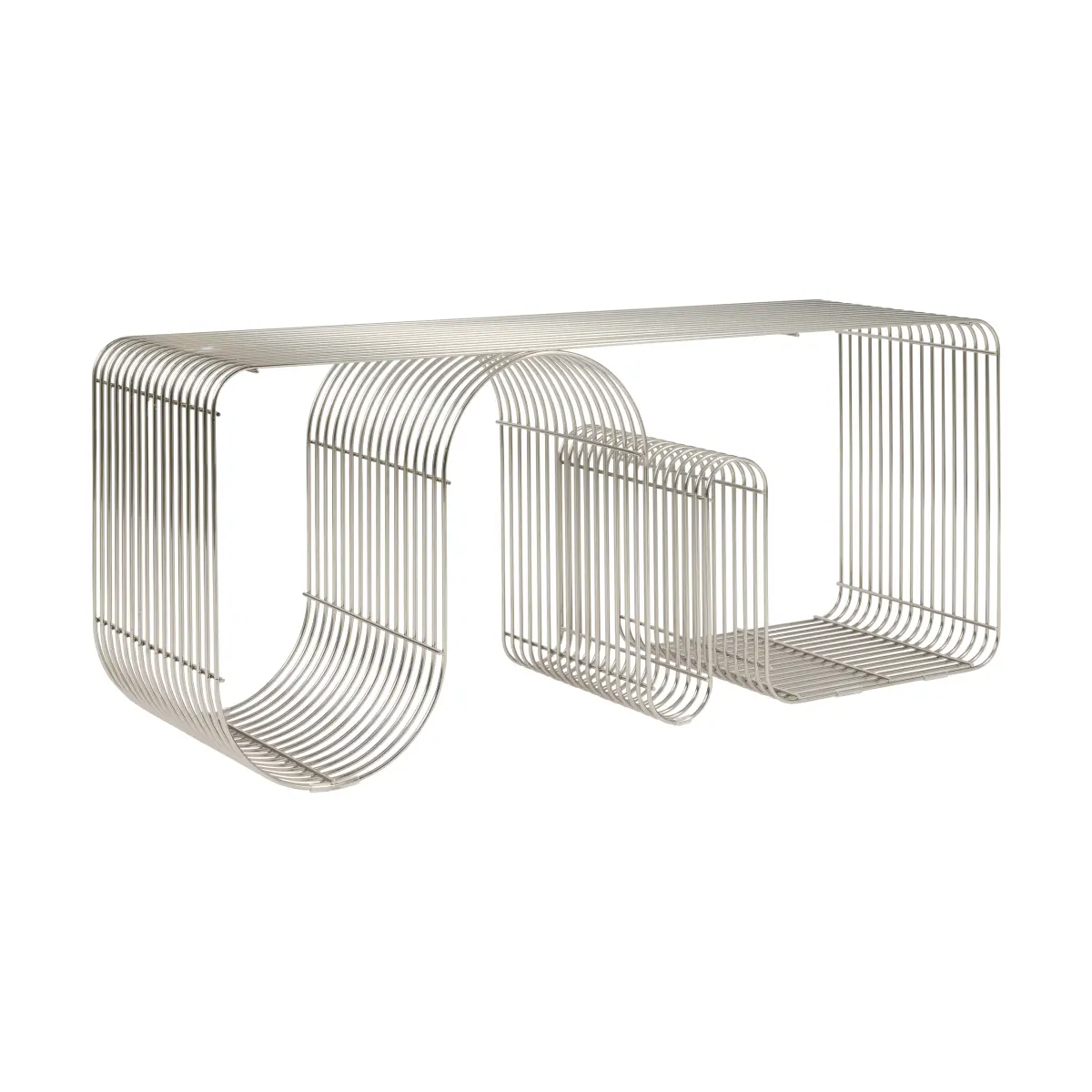 Curva sittebenk 100 cm, Sølv