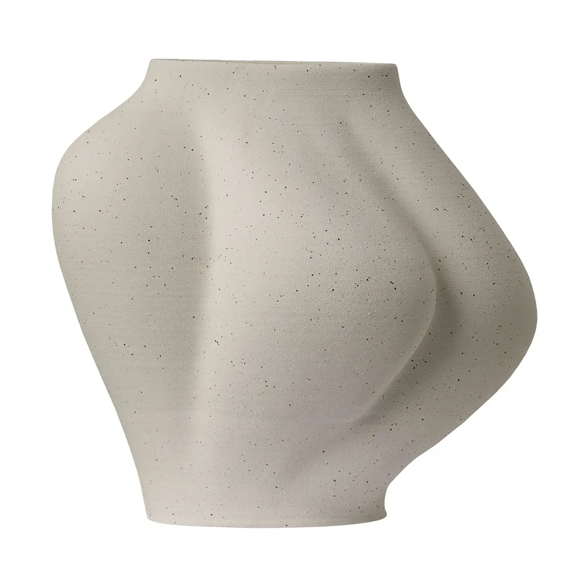 Saltare vase, Cream, Ø15x25 cm