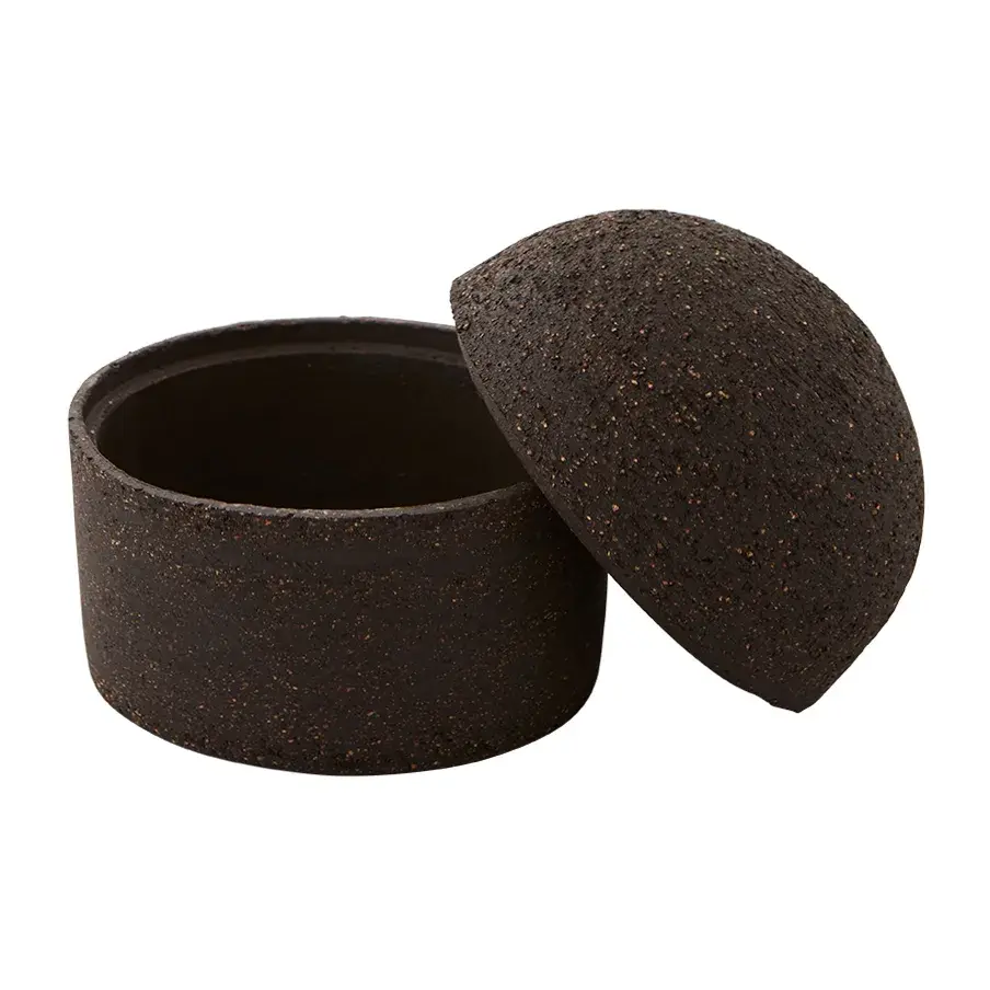 Terra oppbevaringsboks med lokk Ø 10,7 cm, Java brown