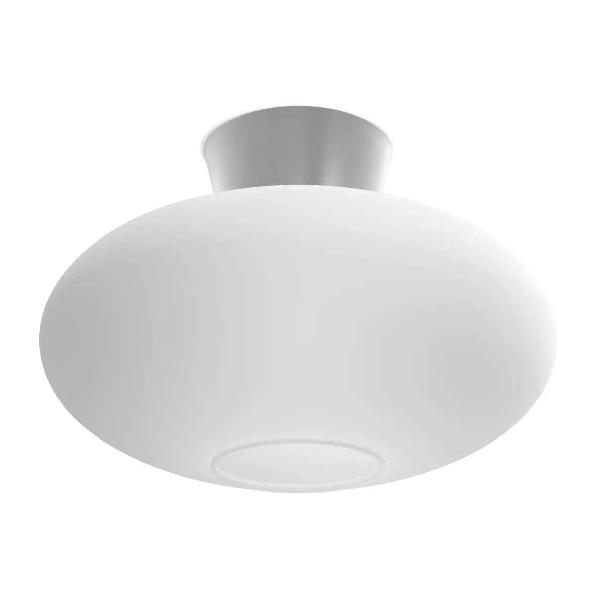 Bullo takplafond XL klart glass Ø 38 cm, Aluminium
