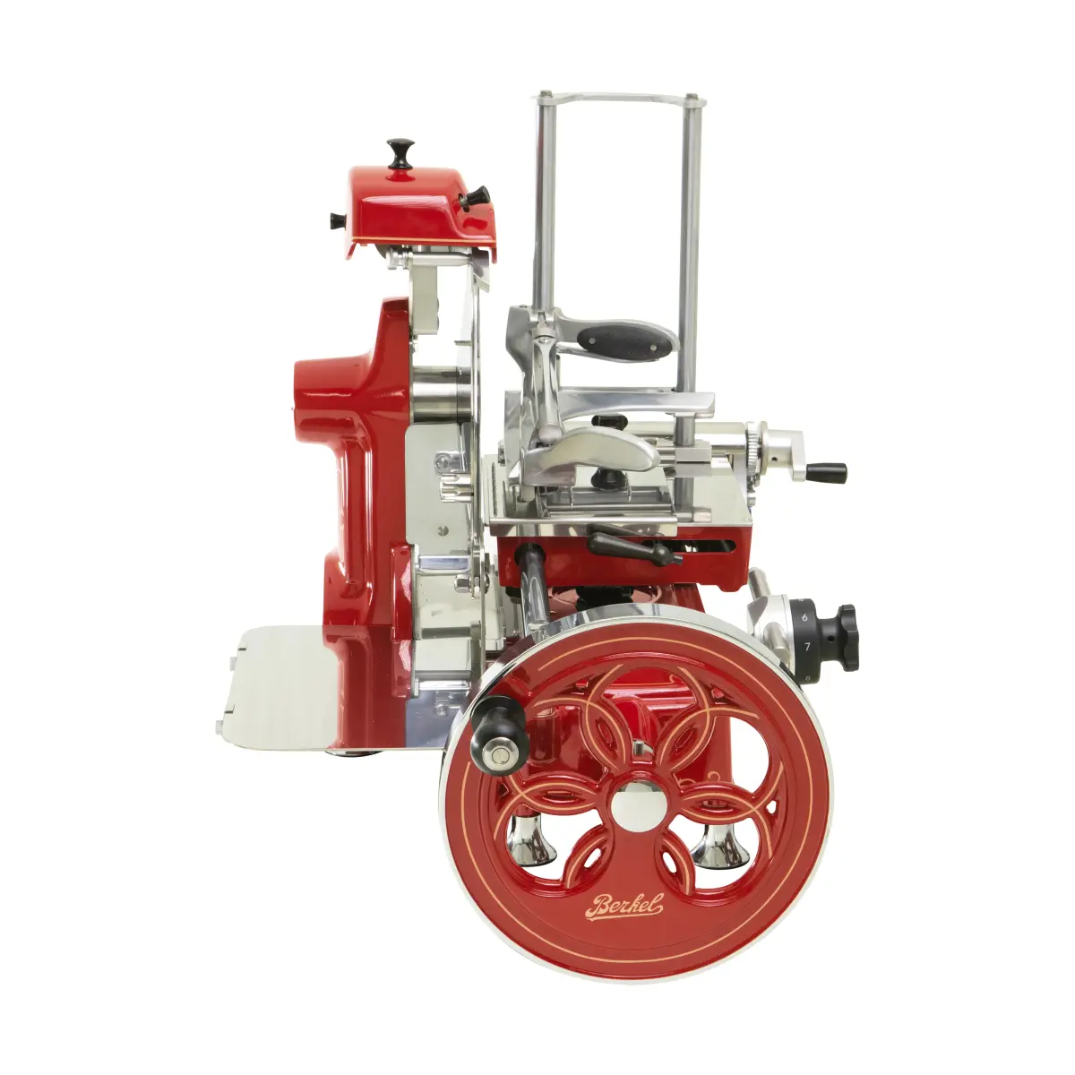 B2 Flywheel slicer manuell skjæremaskin, Red