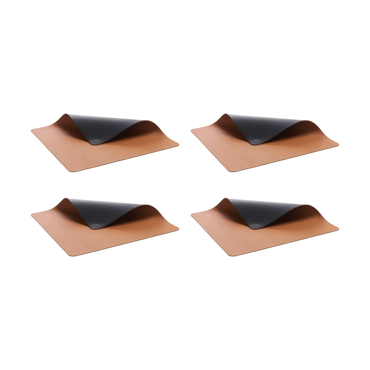 Bitz bordbrikke 33x46 cm 4-pakning, Svart-brun