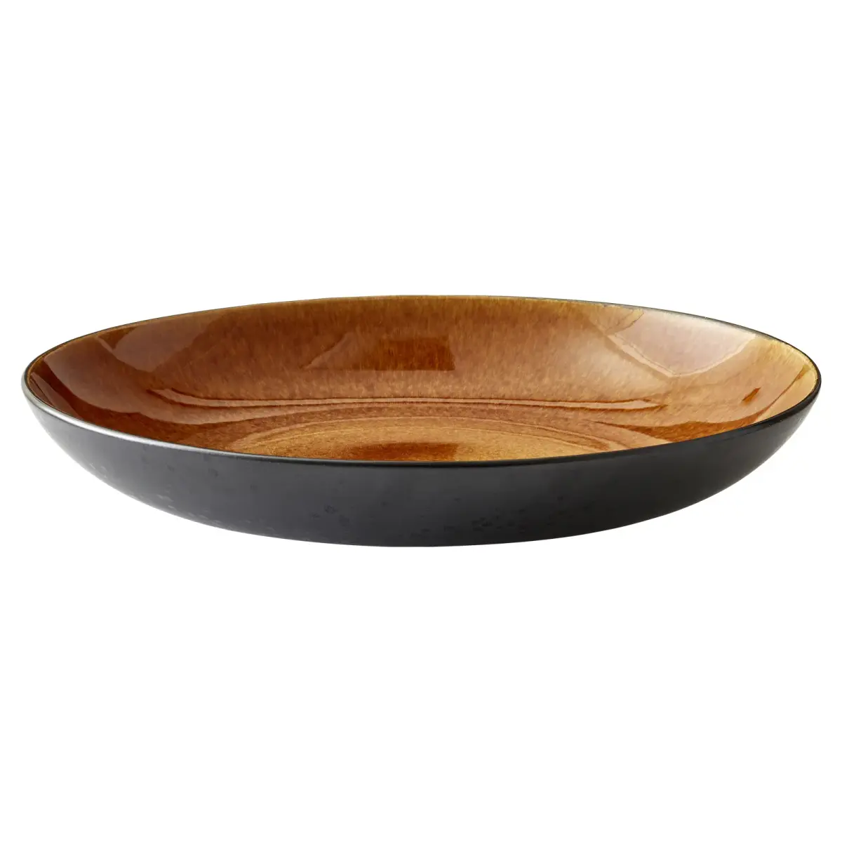 Bitz fat Ø40 cm, Svart-amber