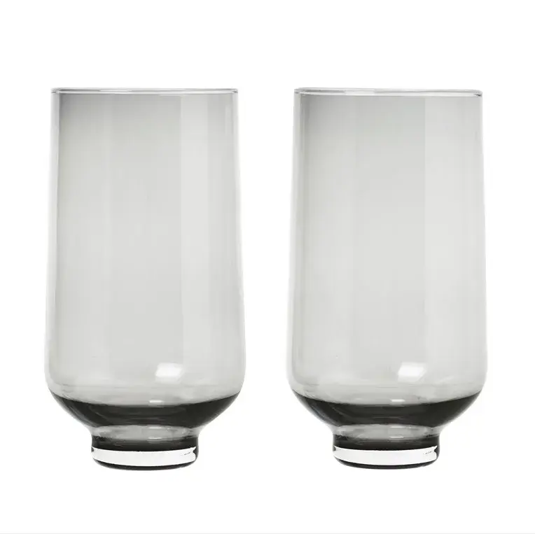 Flow høyt tumblerglass 2-stk., Smoke