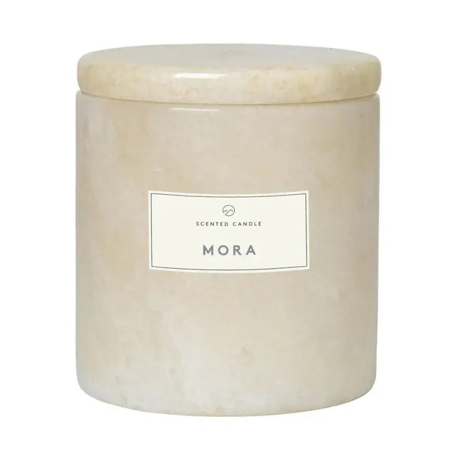 Frable duftlys marmor Ø 7 cm, Moonbeam-mora