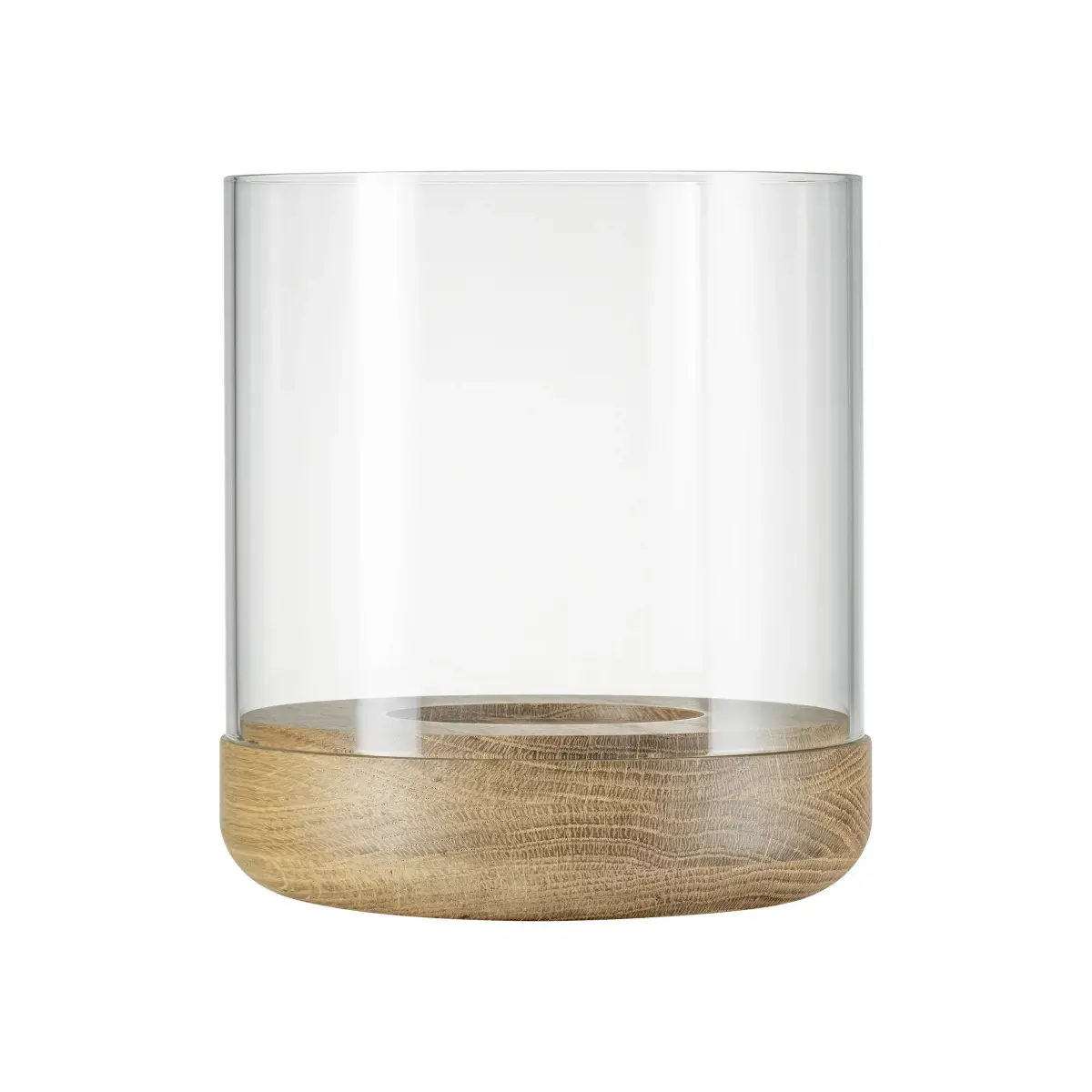 Lanto lanterne lyslykt XL Ø 26,5 cm, Transparent-oak