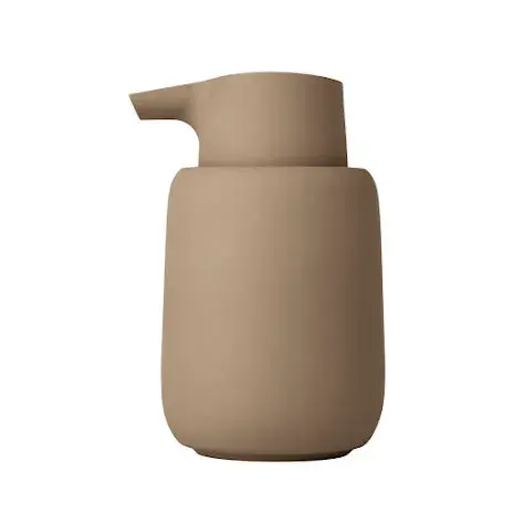 Såpepumpe keramikk Ø8,5 cm, Brun